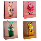 Googli Eyes Fun Characters Paper Bag Set of 4 Large