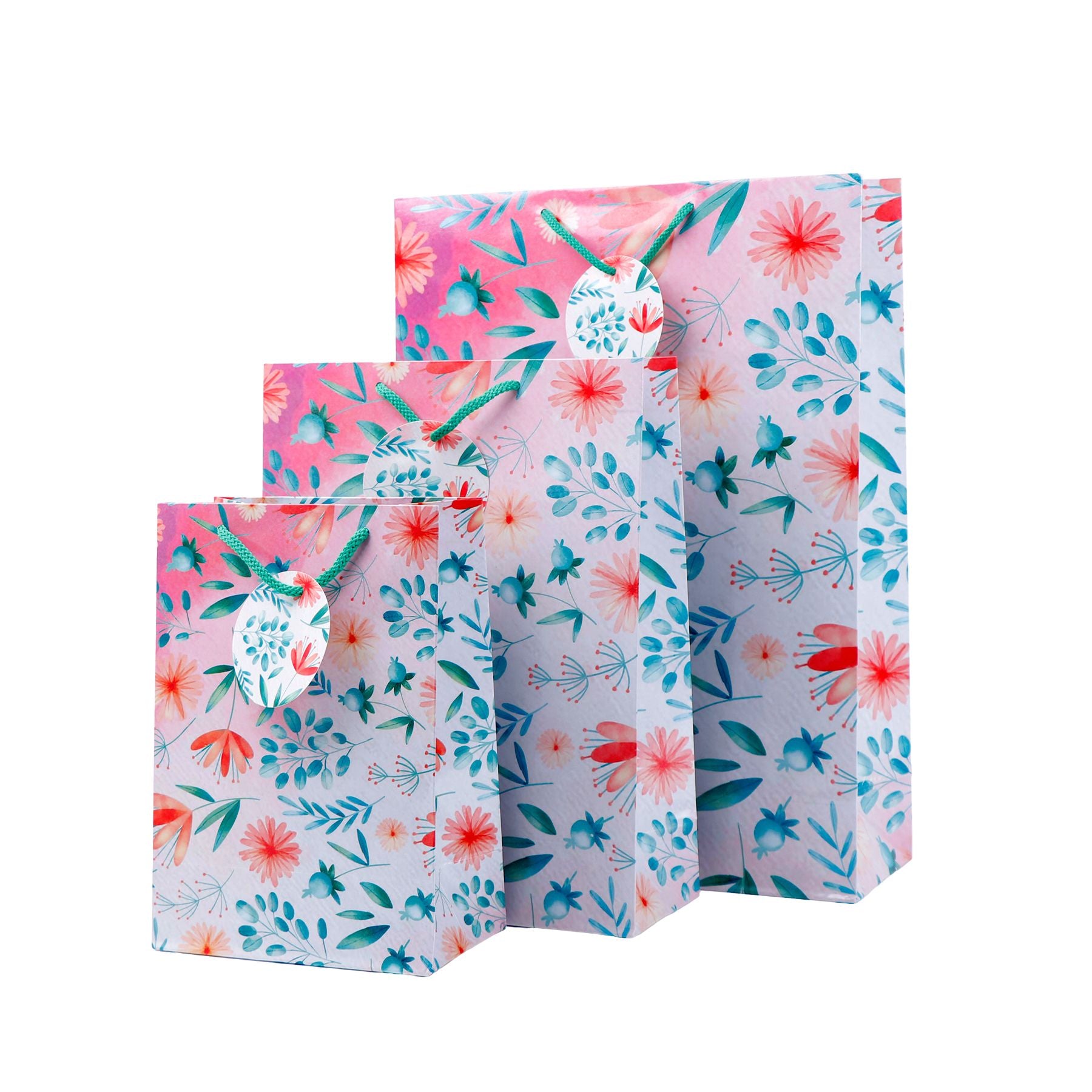 Beach Vibes Print Paper Bags Pack of 3 (S/M/L)
