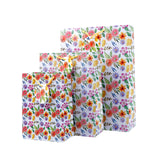 Beautiful Floral Print Paper Bags Pack of 3 (S/M/L)