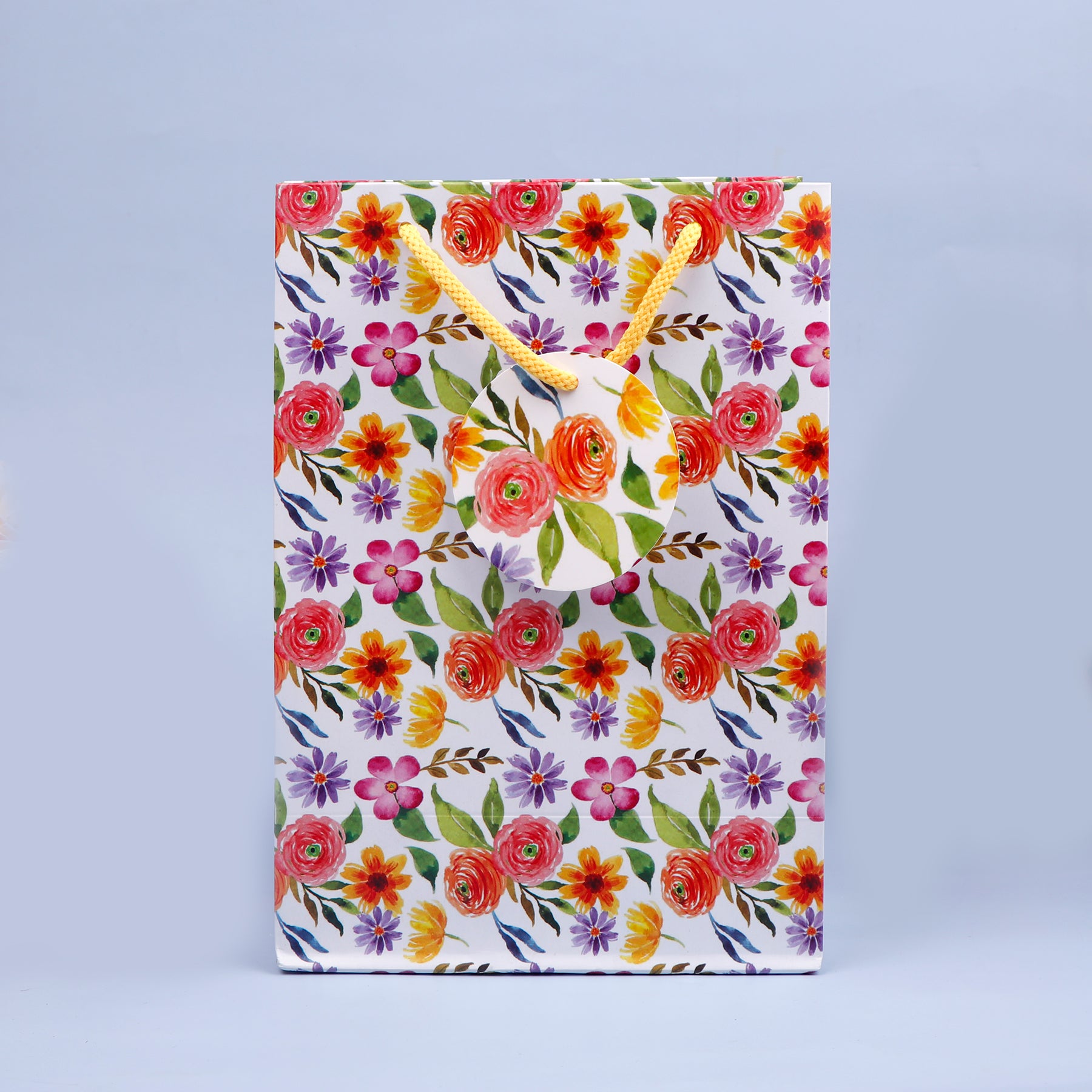 Beautiful Floral Print Paper Bags Pack of 3 (S/M/L)