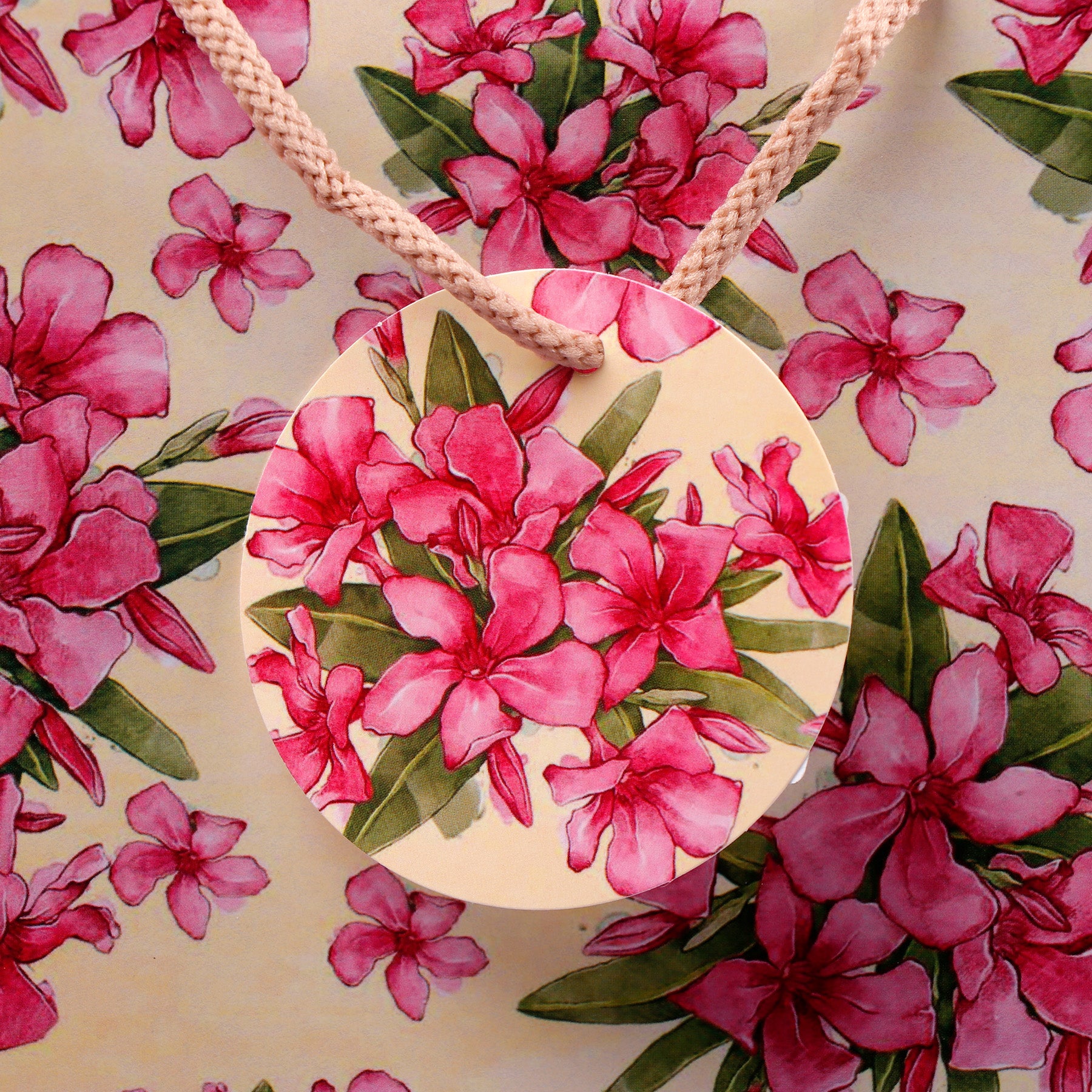 Pink Blooms Print Paper Bags Pack of 3 (S/M/L)
