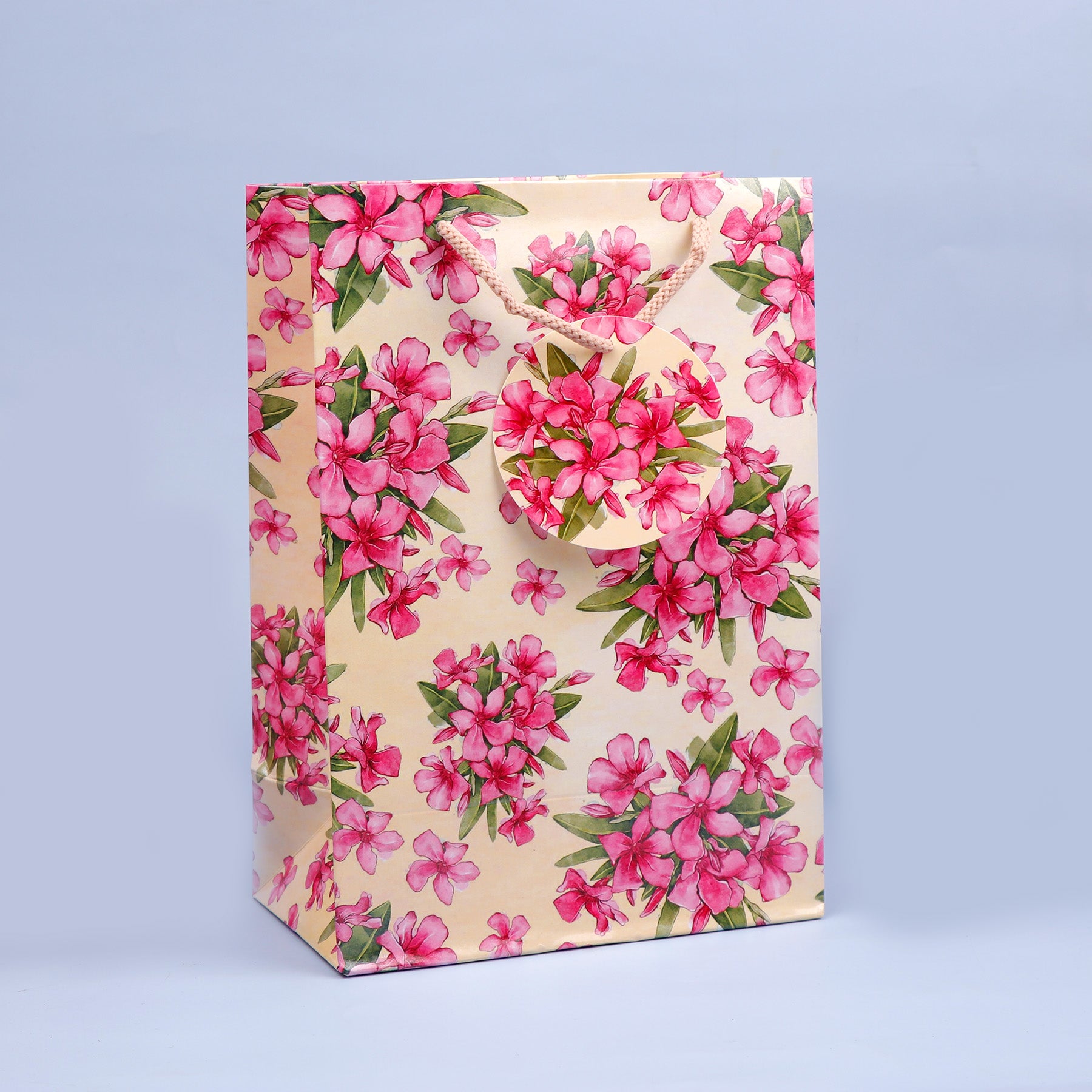 Pink Blooms Print Paper Bags Pack of 3 (S/M/L)