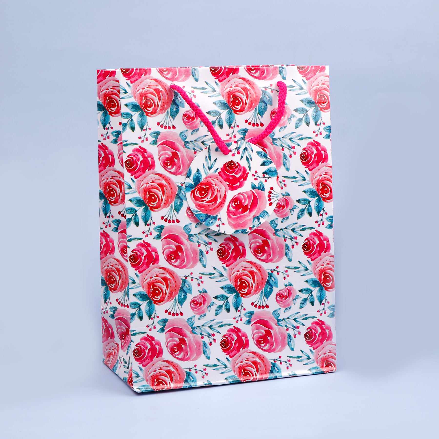 Pink Rose Print Paper Bags Pack of 3 (S/M/L)