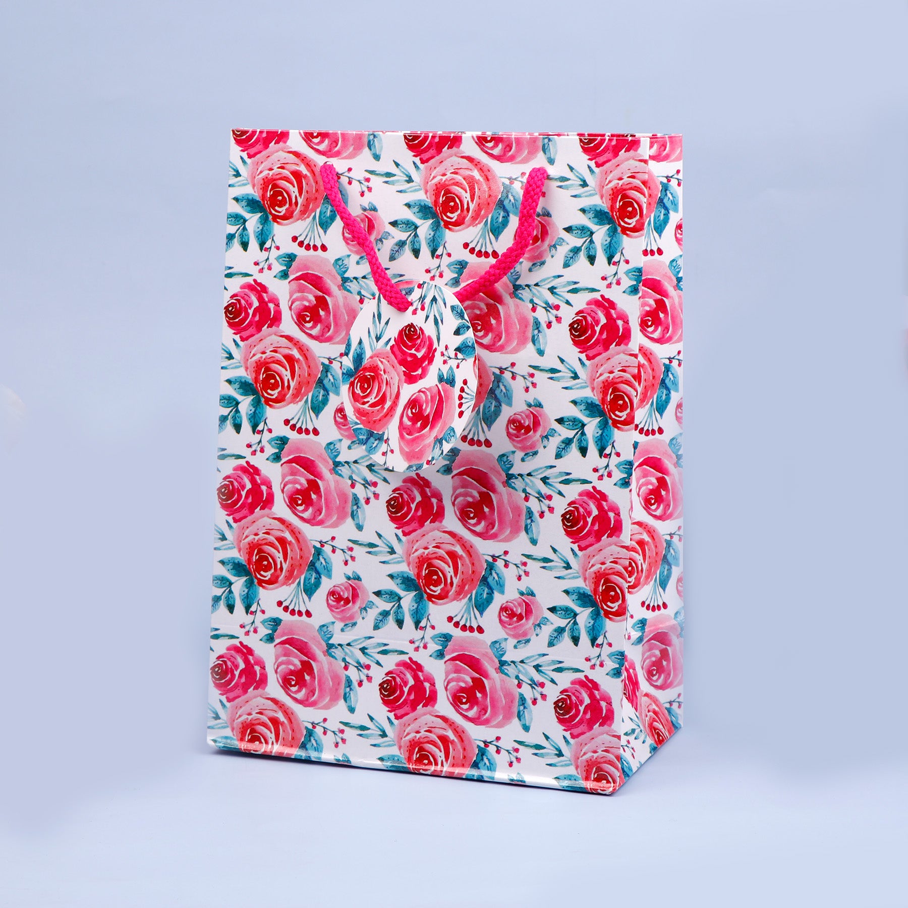 Pink Rose Print Paper Bags Pack of 3 (S/M/L)