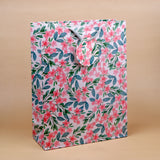 Pink Flowers Print Paper Bags Pack of 3 (S/M/L)