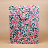 Pink Flowers Print Paper Bags Pack of 3 (S/M/L)
