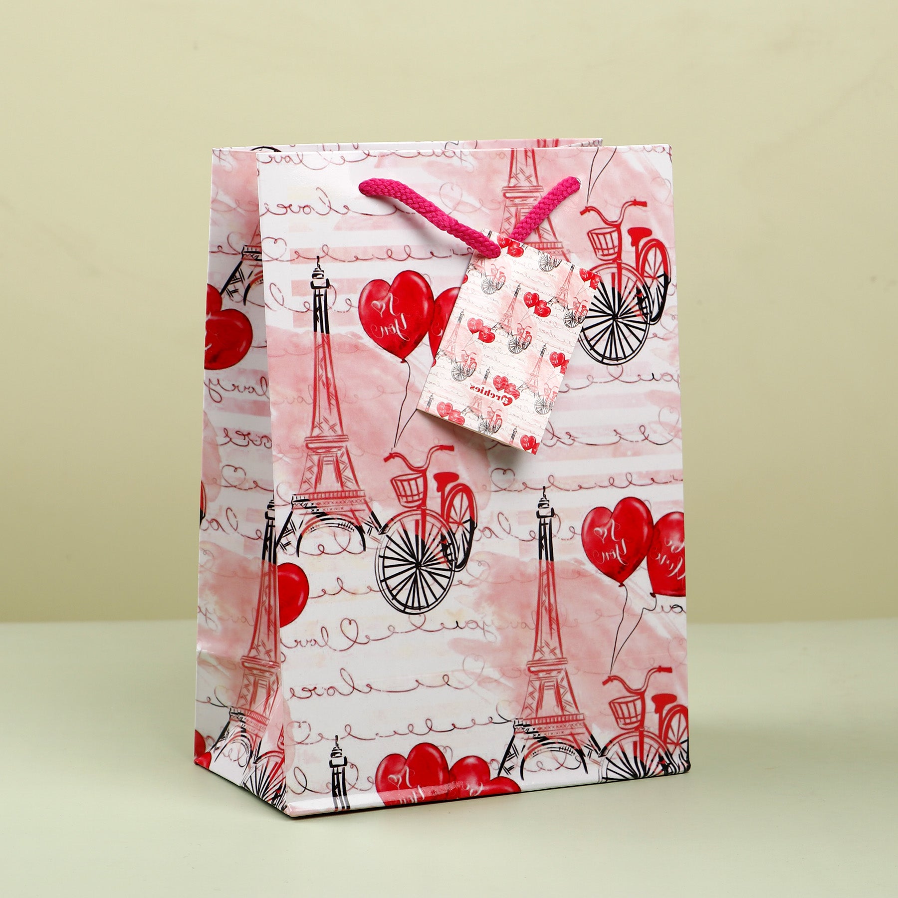 Love In Paris Print Paper Bags Pack of 3 (S/M/L)