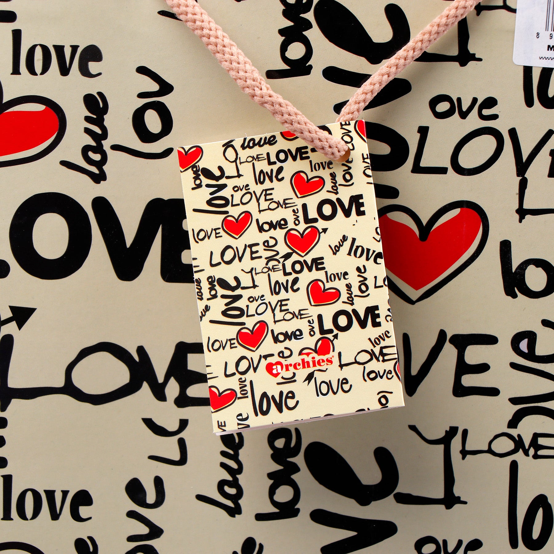 Love Quoted Print Paper Bags Pack of 3 (S/M/L)