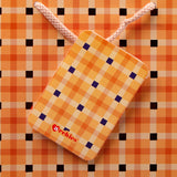 Orange Knit Print Paper Bags Pack of 3 (S/M/L)