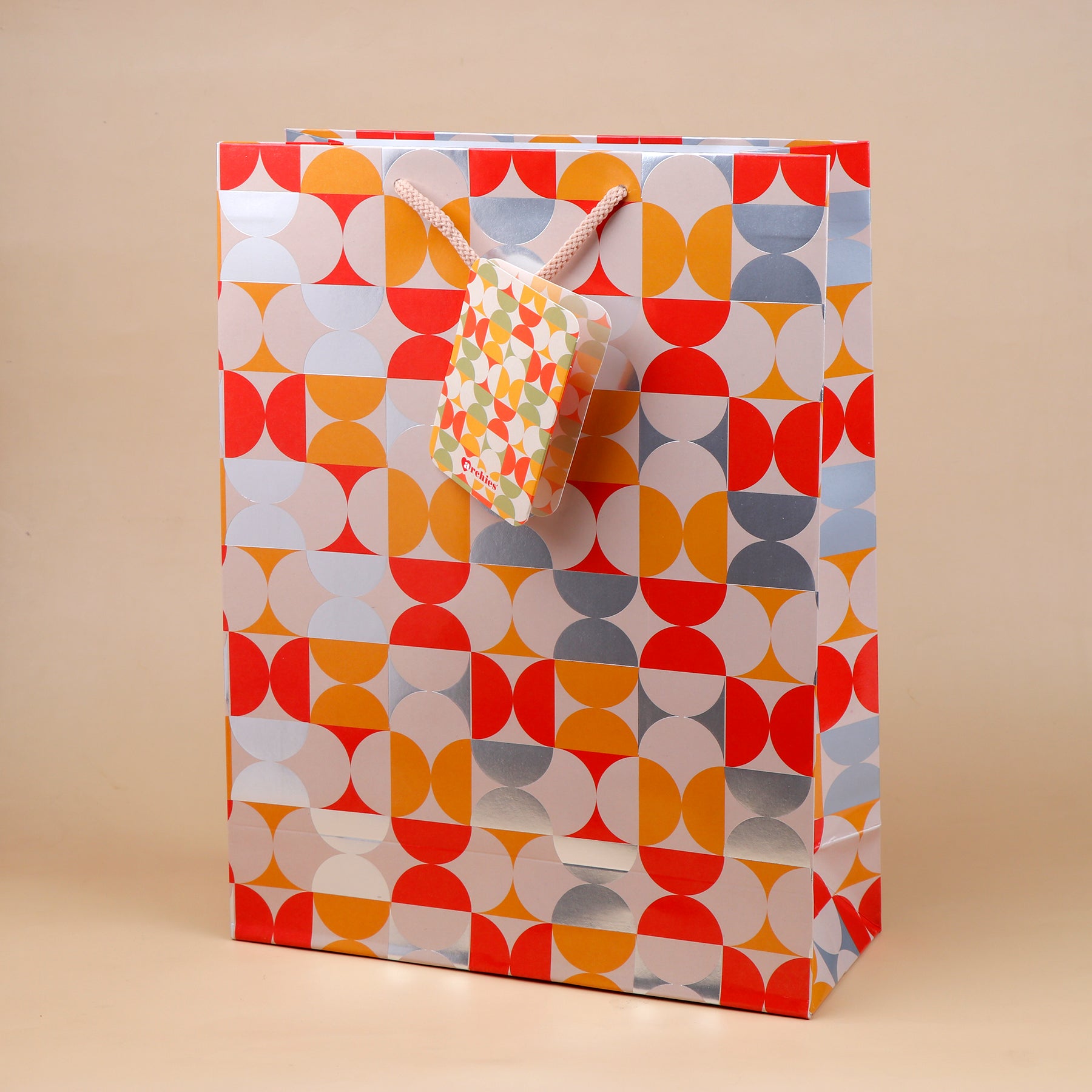 Abstract Shapes Print Paper Bags Pack of 3 (S/M/L)