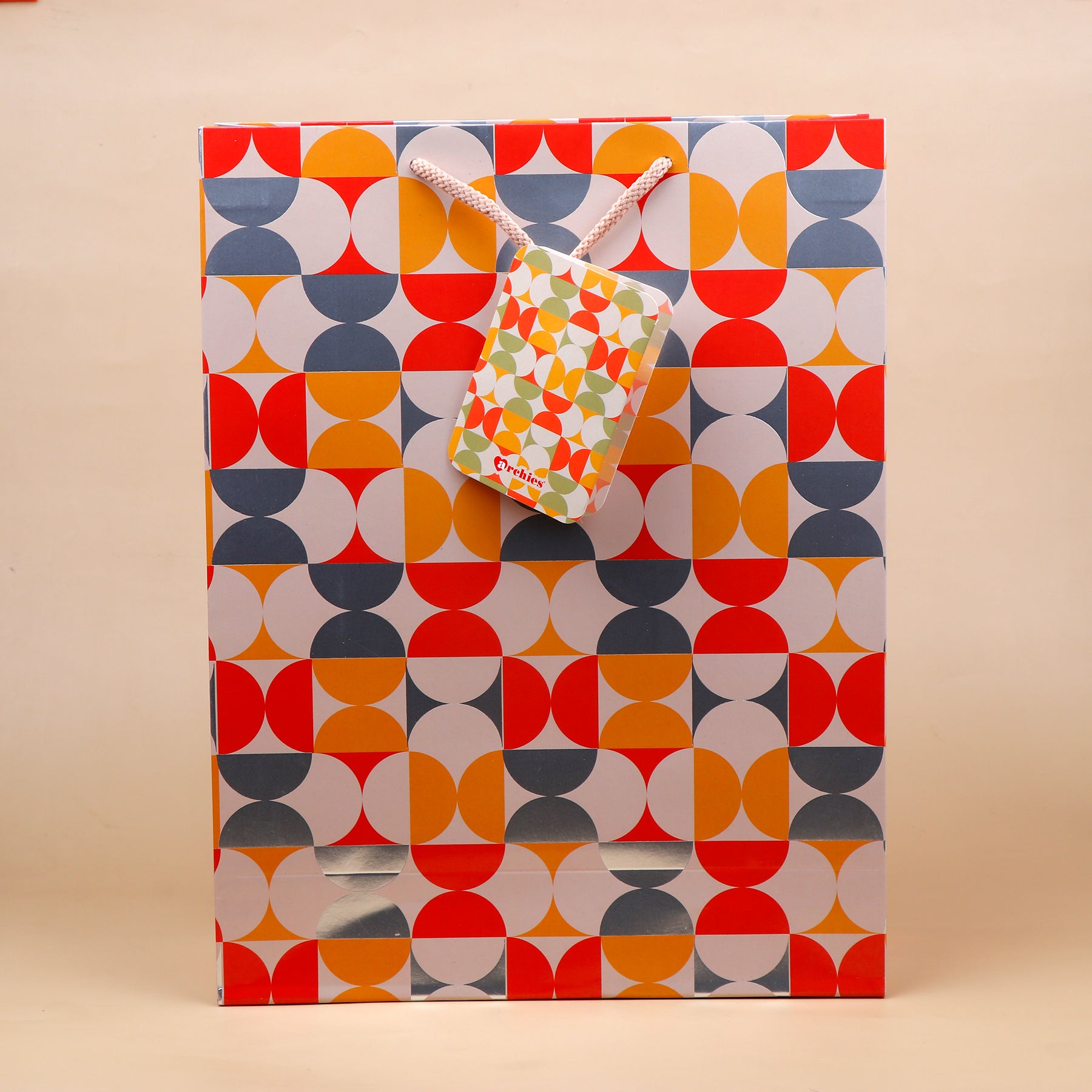 Abstract Shapes Print Paper Bags Pack of 3 (S/M/L)