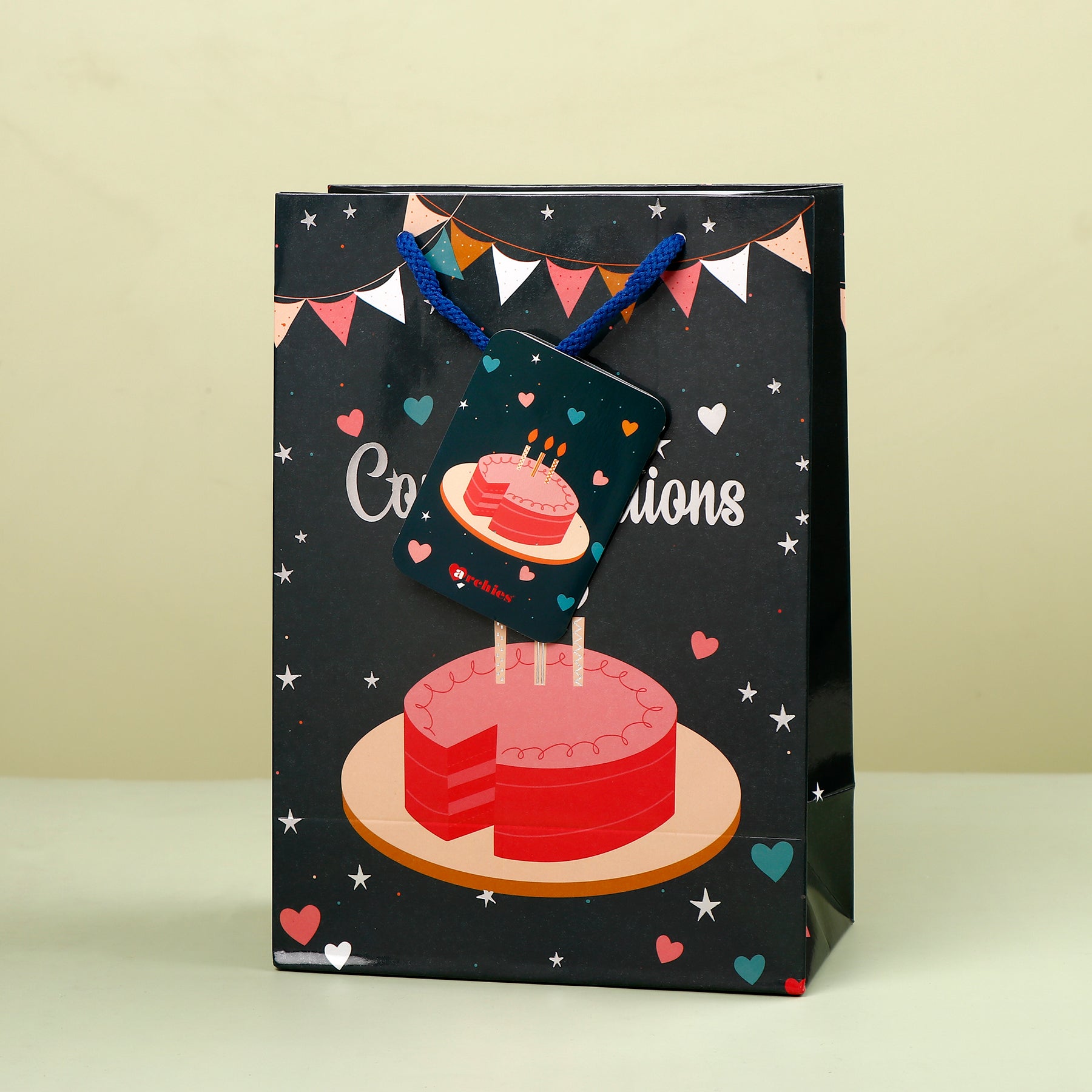 Congratulations Print Paper Bags Pack of 3 (S/M/L)