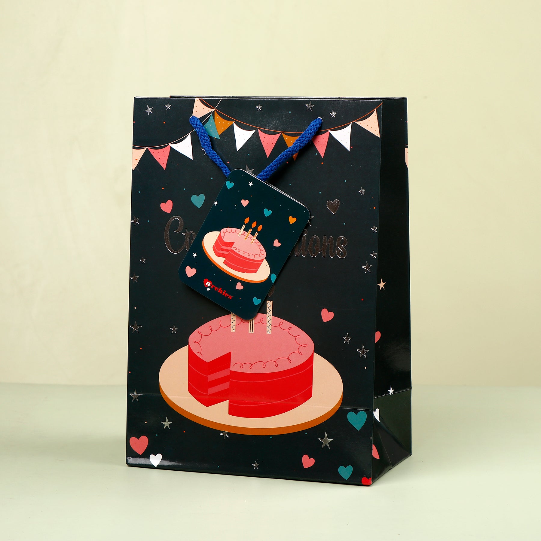 Congratulations Print Paper Bags Pack of 3 (S/M/L)