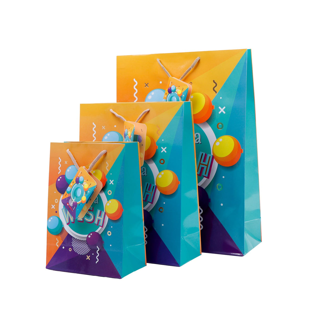 Make A Wish Print Paper Bags Pack of 3 (S/M/L)