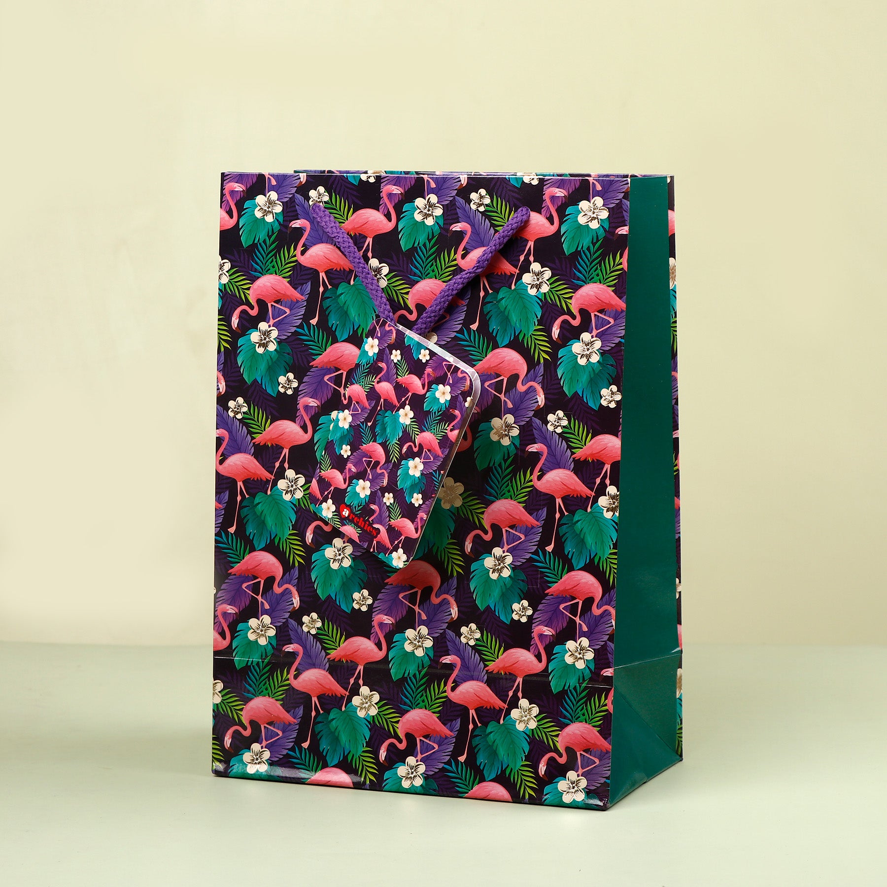 Flamingo in Wild Print Paper Bags Pack of 3 (S/M/L)