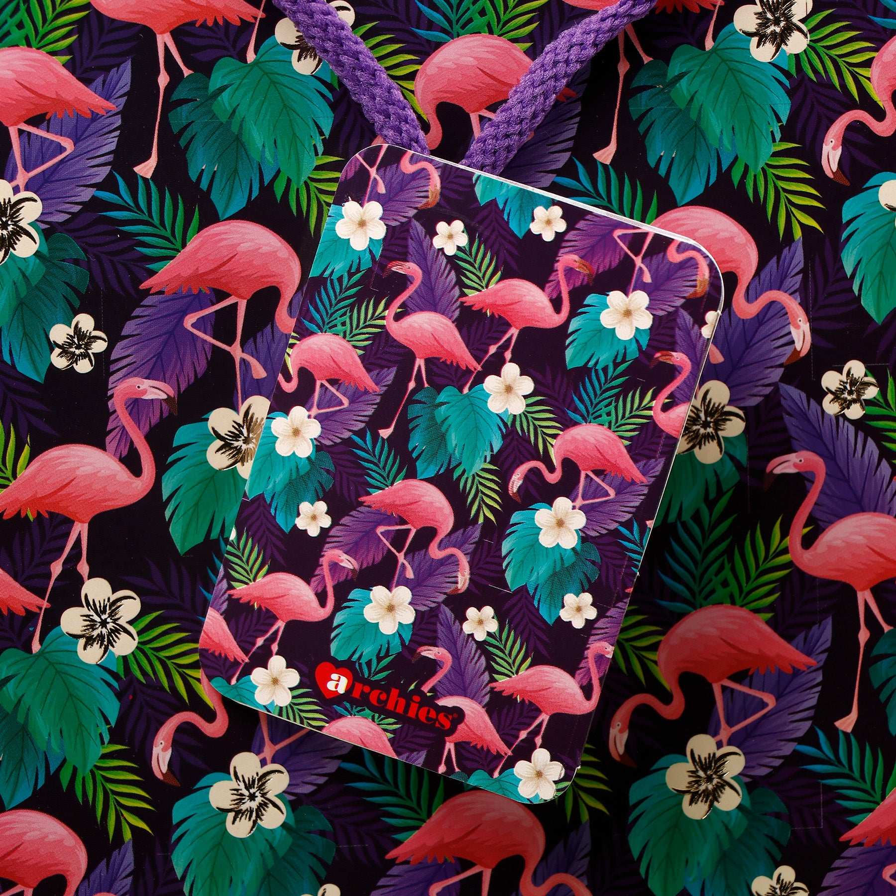 Flamingo in Wild Print Paper Bags Pack of 3 (S/M/L)