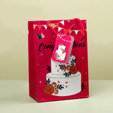 Congratulations Pink Paper Bags Pack of 3 (S/M/L)