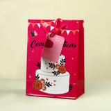 Congratulations Pink Paper Bags Pack of 3 (S/M/L)