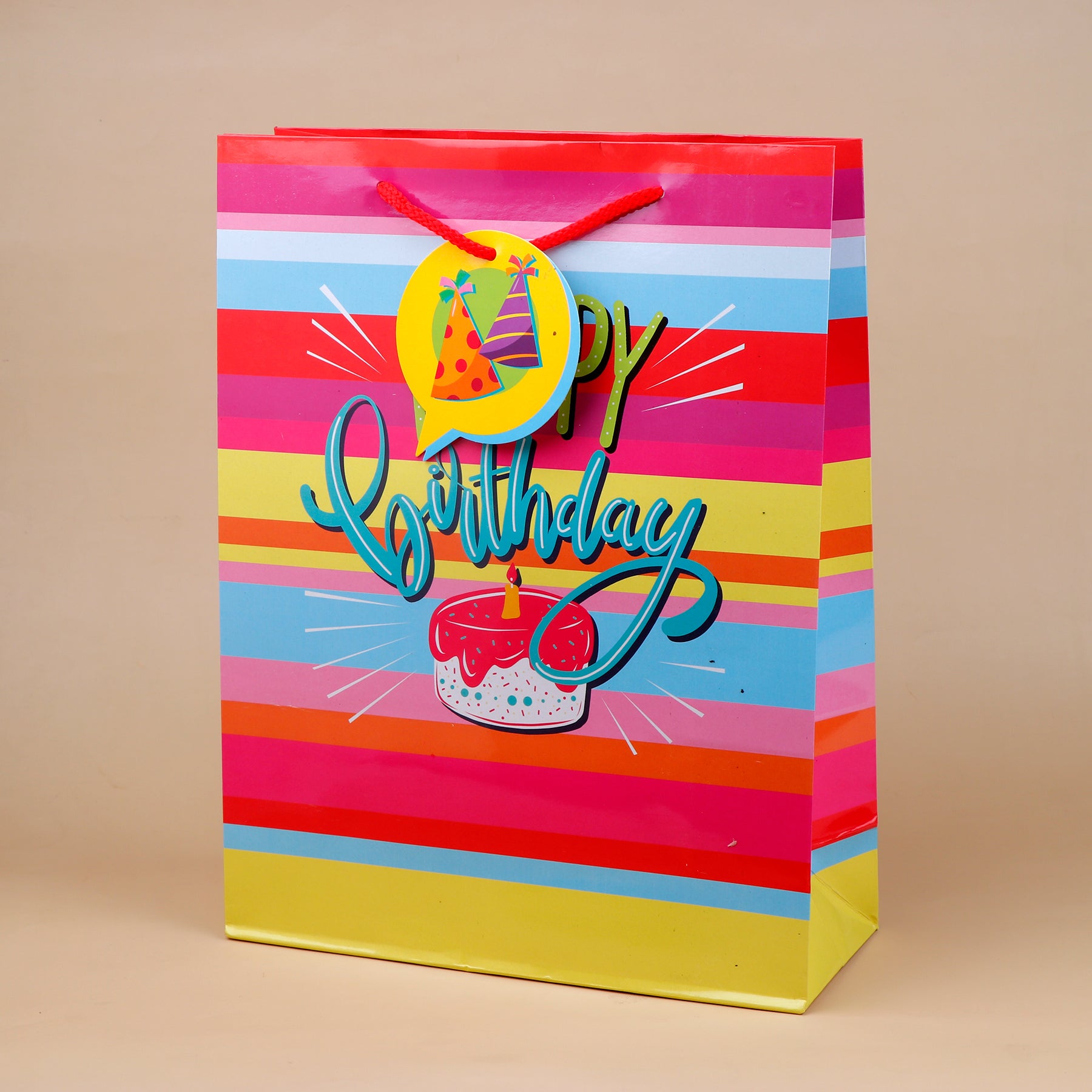 Happy Birthday Print Paper Bags Pack of 3 (S/M/L)