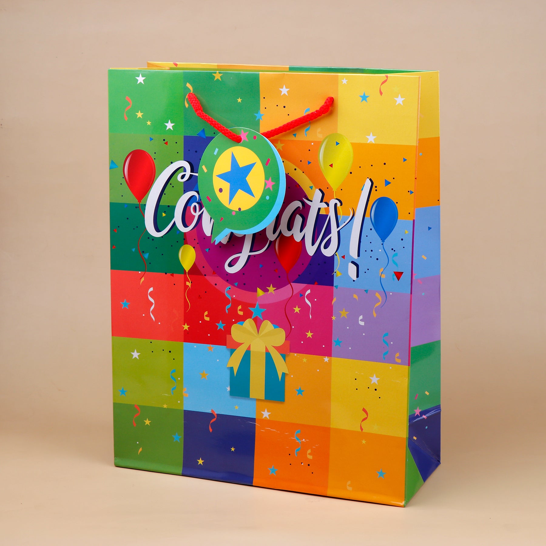 Congrats Print Paper Bags Pack of 3 (S/M/L)