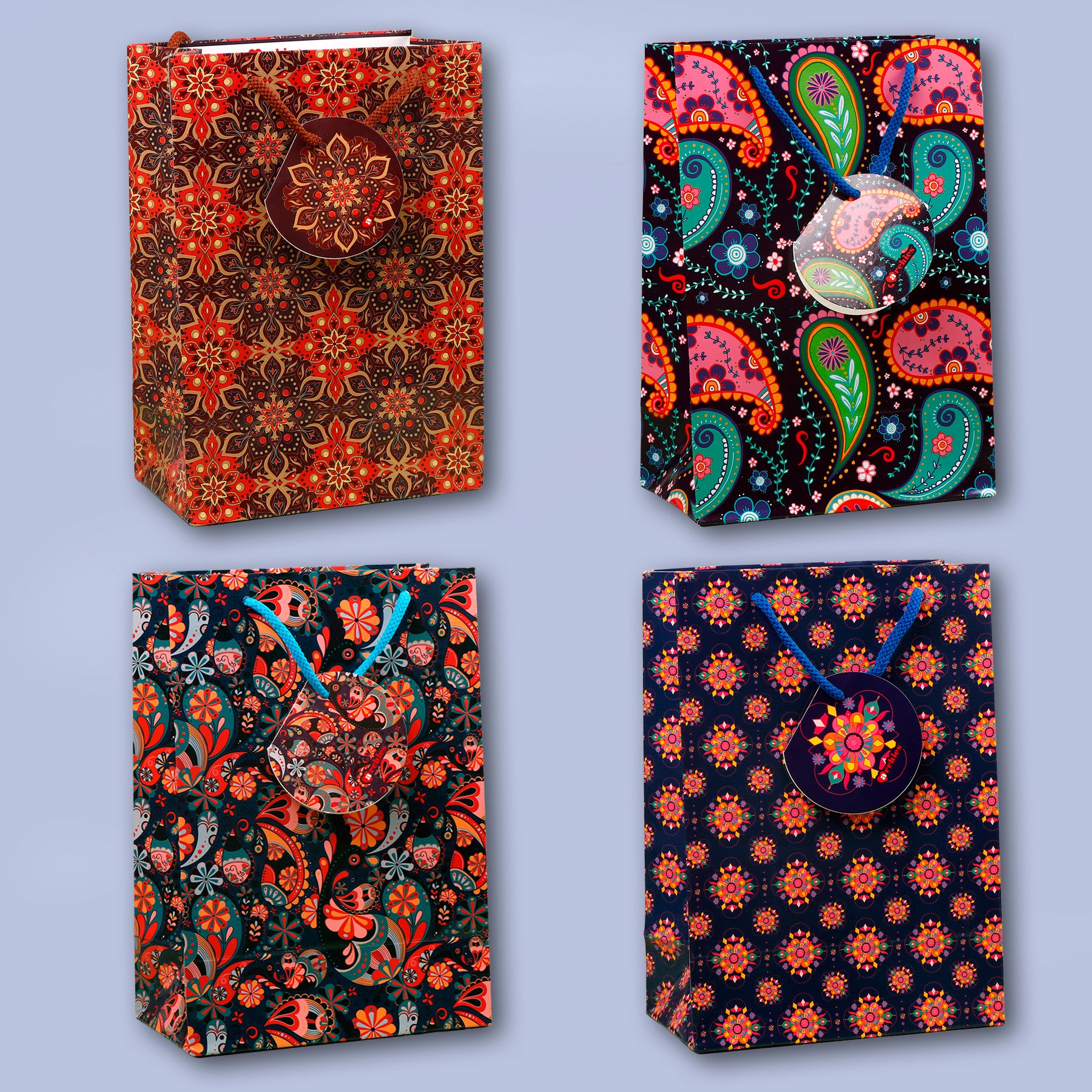 Assorted Designer Paper Bags Pack of 4 Smal