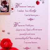 For My Love Teddy Bear with Rose and Greeting Card