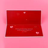 Triple Heart Teddy Bear with Ferrero Rocher and Greeting Card