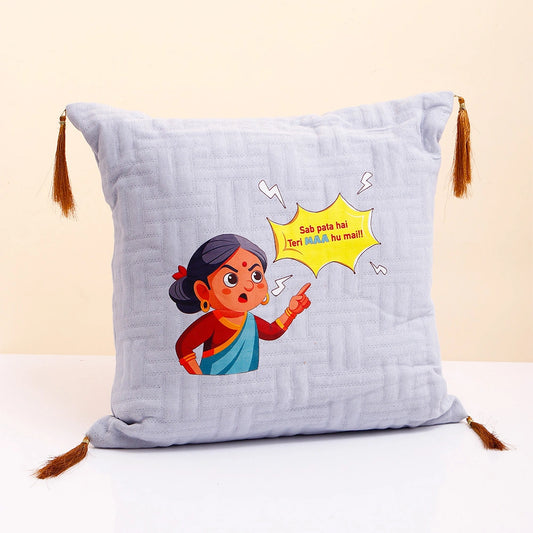 Grey Cushion With Mug And Archies Dream Girl Perfume