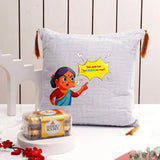 Grey Cushion With Ferrero Rocher