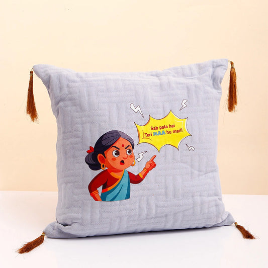 Grey Cushion With Archies UXR Perfume