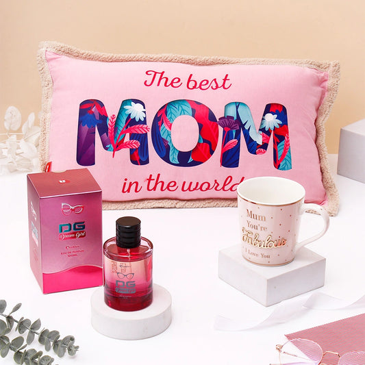 Pink Cushion With Mug And Archies Dream Girl Perfume