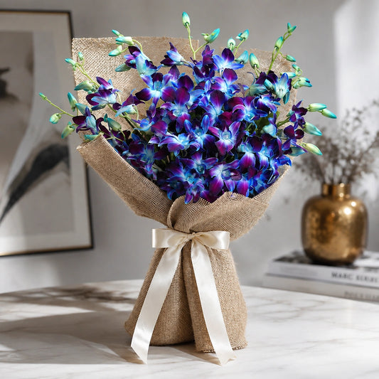 Orchid Flower in Jute Wrap - Same Day Delivery | Archies