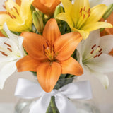 Mixed Lilies Fish Bowl Arrangement - Same Day Delivery