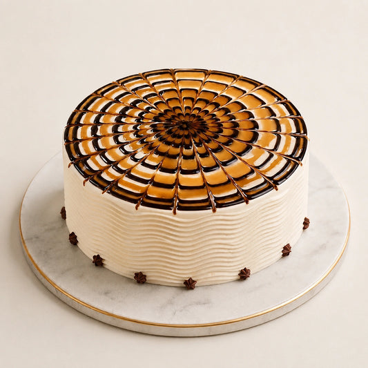 Golden Butterscotch Fantasy Cream Cake