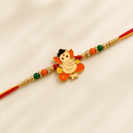 Ganesha Rakhi with Gulabjamun | Divine Blessing Raksha Bandhan Gift Hamper