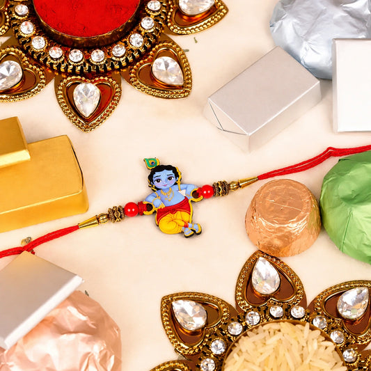 Krishna Kids Rakhi and Assorted Chocolates 100gm