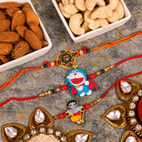 Kundan Doremon and Krishna Rakhi with Dry Fruits Set of 3