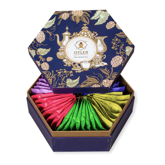 OTLER Assorted Flavours Gift Box - 48 Enveloped Tea Bags (Blue)