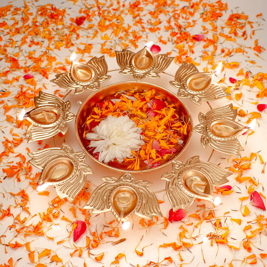 Lotus Diya Bowl for Floating Flower and Tea Light Diya