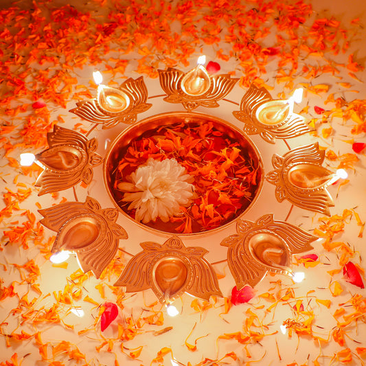Lotus Diya Bowl for Floating Flower and Tea Light Diya