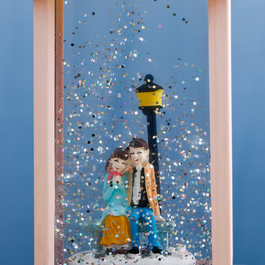 Blissful Love Telephone Booth Showpiece