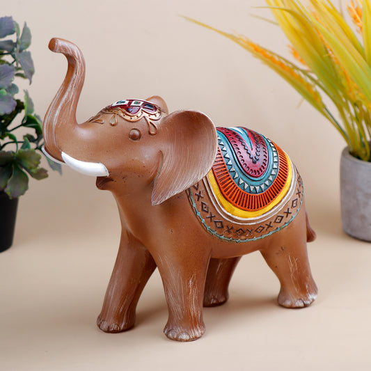 Handcrafted Meticulously Carved Elephant Showpiece
