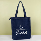 Wonderful Day Smile Quoted Tote Bag