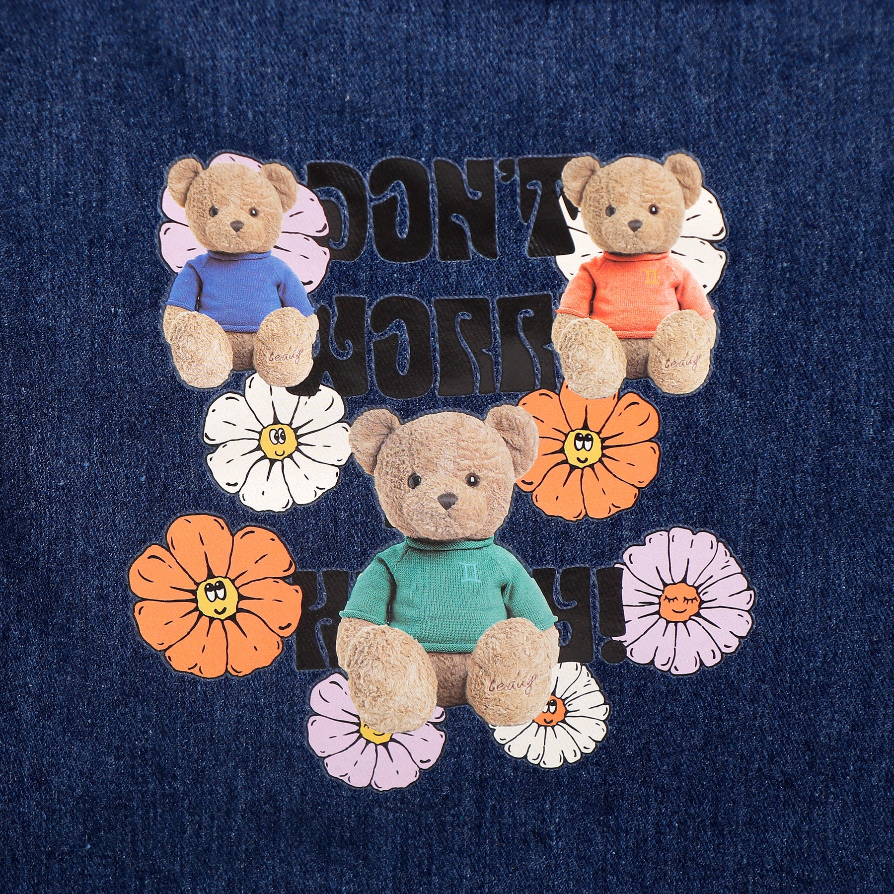 Blooming Teddy Quoted Tote Bag