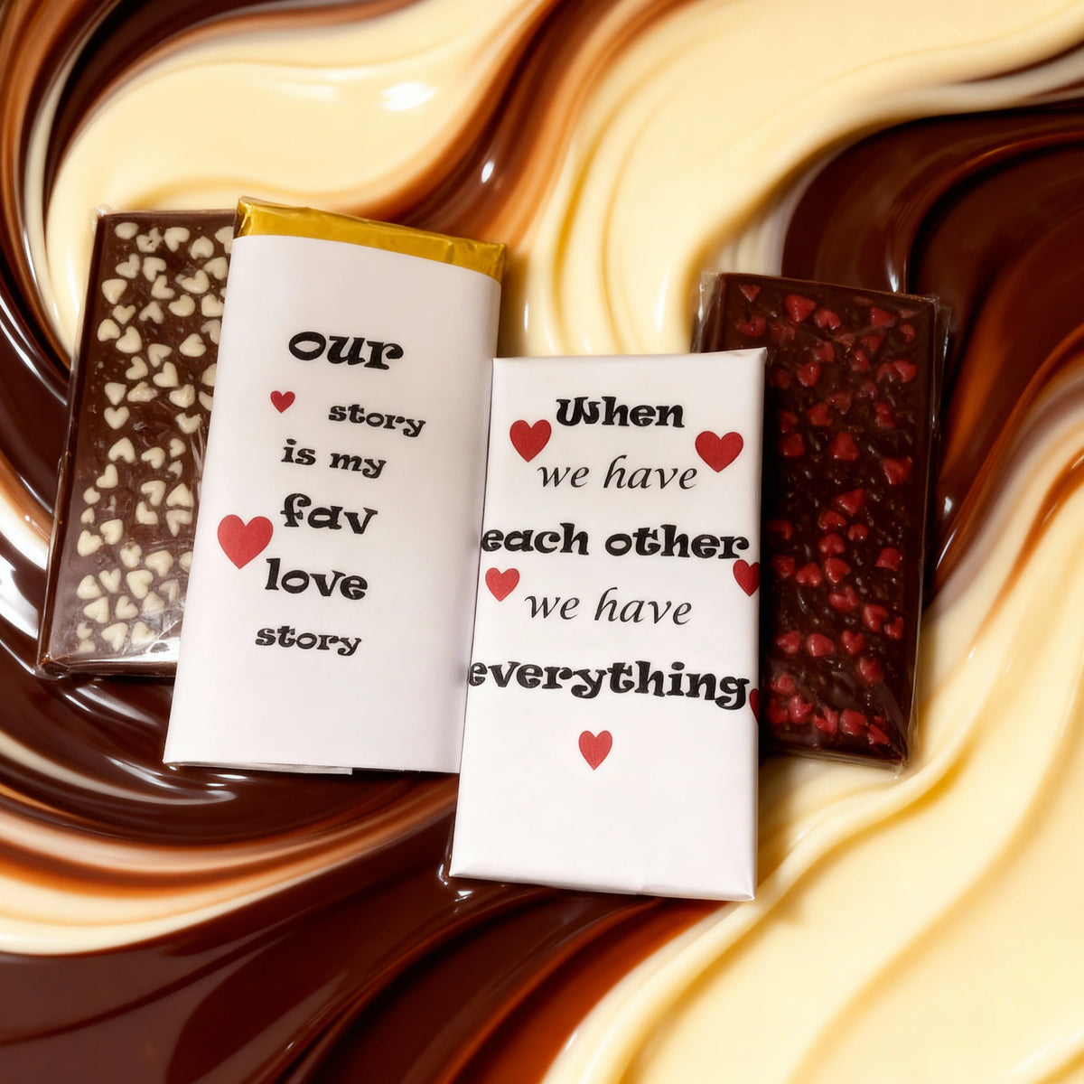 Valentines heart snap bar