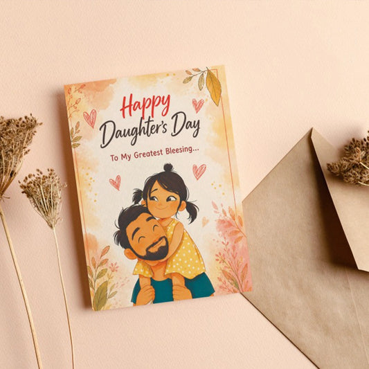 Daughter With Dad Daughter's Day Personalised Card