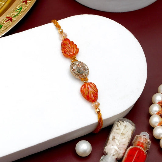 Rakhi with Teddy Bear, Rasgulla and Infinity Pendant