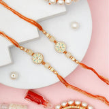 Set of 2 Rakhis with 2 Mugs, Kaju Roll