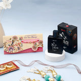Rakhi Mailer With Ceramic Mug, Pen and Besan Laddoo