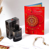 Rakhi Treasure Box, Greeting Card, 01 Perfume and Besan Laddoo